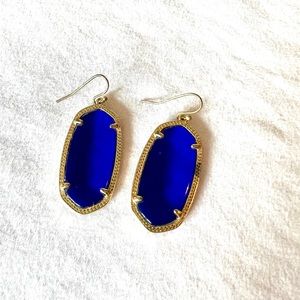 Kendra Scott Cobalt and Gold Elle Earrings
